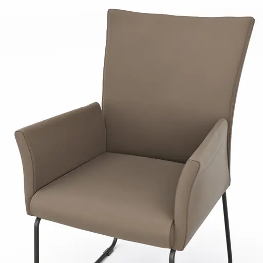 Armlehnstuhl Florea - Leder, Kitt