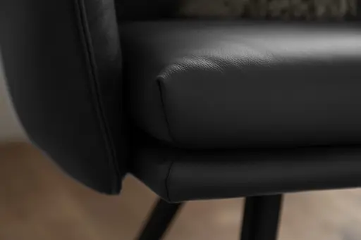 Bank Coscino - 3,5-Sitzer, inklusive Armlehnen, Leder, Schlamm