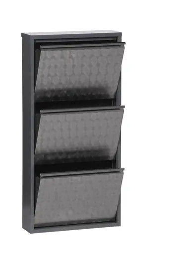 Schuhschrank - B ca. 50 cm, Dunkelgrau