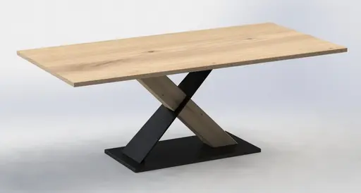 Esstisch LS 992321 - BL ca. 100x200 cm, Balkeneiche massiv