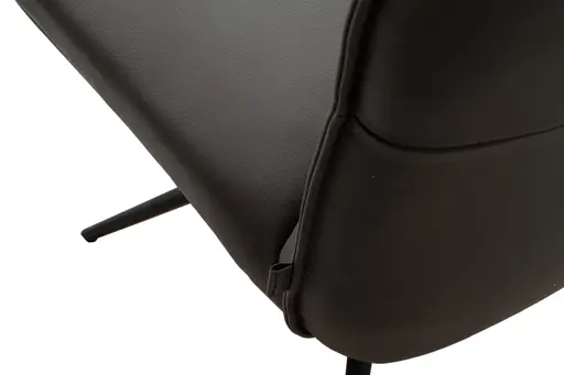 Stuhl MARCELLA - drehbar, Leder, Dunkelbraun