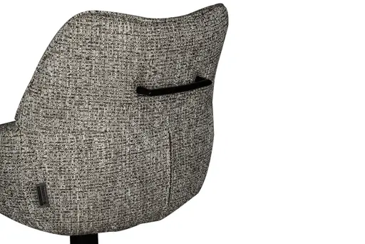 Barhocker MATTEA - drehbar, höhenverstellbar, Stoff, Braun