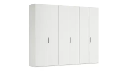 Drehtürenschrank Viana - B. ca. 299 cm, Lack, Weiß
