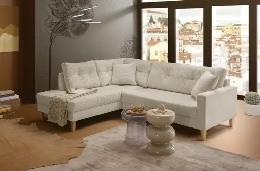 Beistelltisch - Ø/H ca. 36x46 cm, Creme