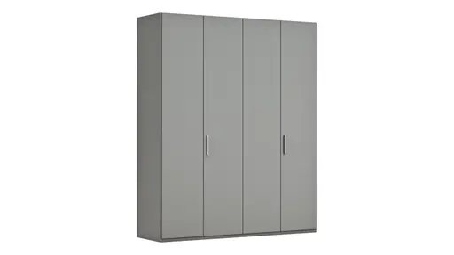 Drehtürenschrank Viana - B. ca. 200 cm, Lack, Steingrau