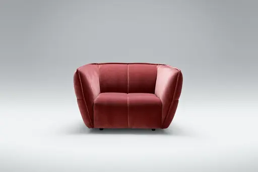 Sessel Hedda - Velour, Weinbeere