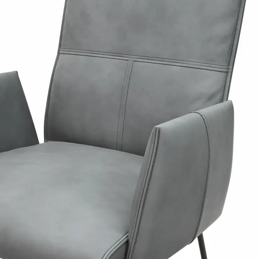 Armlehnstuhl Dinner - Stoff, Grau