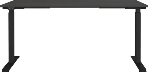 Schreibtisch GELI - höhenverstellbar, LB ca. 160x80 cm, Graphit, Schwarz