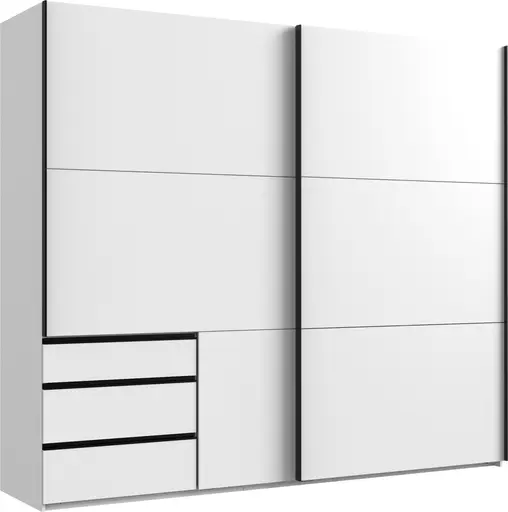 Schwebetürenschrank- B ca. 250 cm, Weiß