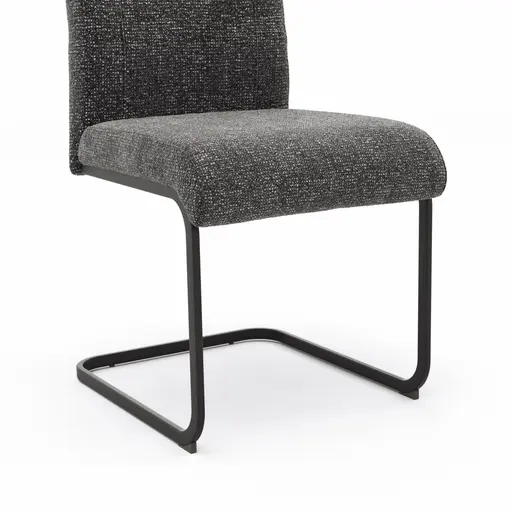 Freischwinger Dinner - Stoff, Anthrazit