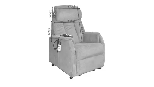 TV-Sessel MARIN - Aufstehhilfe, Relaxfunktion, Kopfteilverstellung, Leder, Dunkelbraun