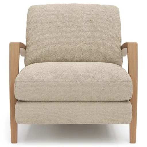 Sessel Karasu - Chic, Stoff, Natur