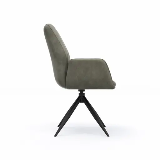 Armlehnstuhl Dalyan - drehbar, Stoff, Grau