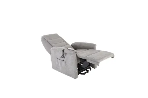 TV-Sessel MYRON - Aufstehhilfe, Relaxfunktion, Stoff, Grau