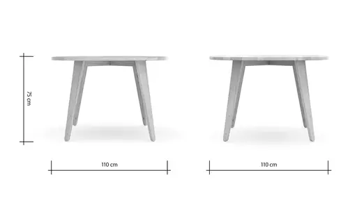 Esstisch Signe - LB ca. 110x110 cm, Asteiche massiv, Geölt