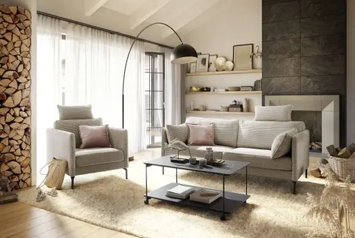 Sessel - Stoff, Beige