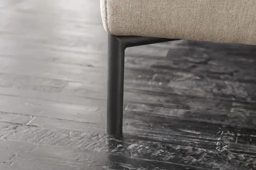 Ecksofa Rockport B - 2,5-Sitzer mit Longchair rechts inkl. Kopfteil verstellbar und Sitztiefe verstellbar (motorisch), Stoff, Khaki