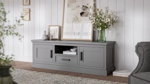 TV-Board Litchfield - Dark Grey, Non-Antique