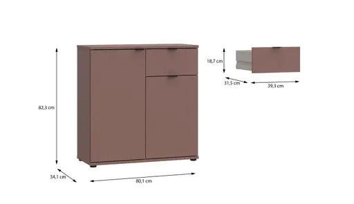 Kommode FINELLA- Terracotta