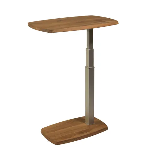 Beistelltisch - höhenverstellbar, LBH ca. 60x40x55 cm, Wildeiche massiv