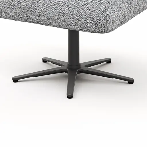 Hocker Terni - Sternfuss, Stoff, Hellblau