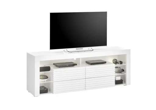 TV-Lowboard - mit Beleuchtung, B ca. 179 cm, Weiß