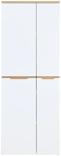 Büroschrank - B ca. 75 cm, Weiß, Artisan Eiche Nachbildung