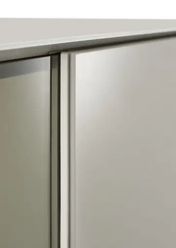 Vitrine - mit Beleuchtung, B ca. 67 cm, Kaschmir, Eiche massiv