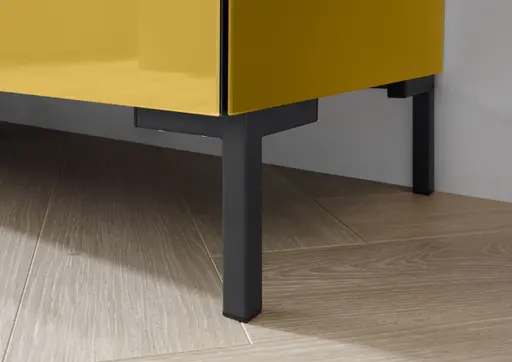 Lowboard - B ca. 181 cm, Goldgelb, Keramikoptik