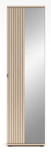 Garderobenschrank - B ca. 55 cm, Riva Eiche Nachbildung, Spiegel
