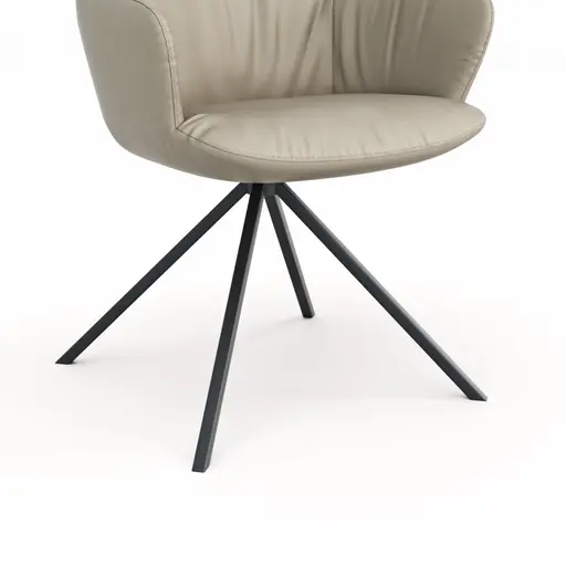 Armlehnstuhl Pegara - Leder, Graubraun