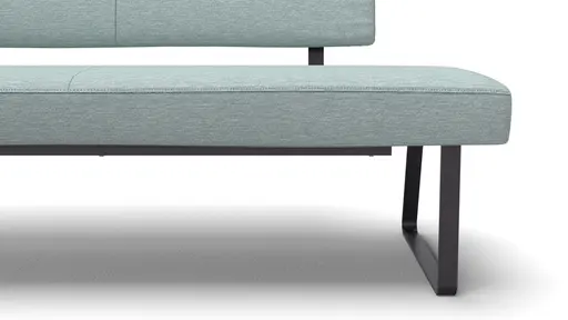 Eckbank Carmelo - Breite ca. 169x215 cm, Velour, Hellblau