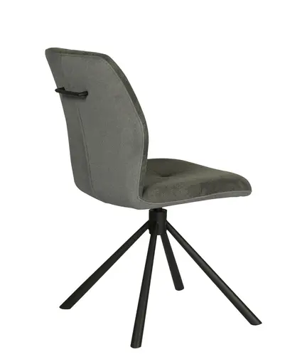 Stuhl MANOA - drehbar, Stoff, Grau
