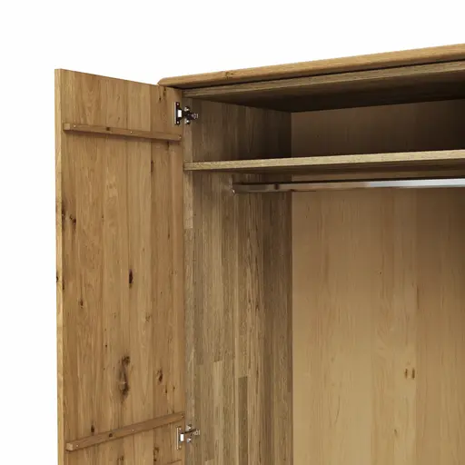 Drehtürenschrank Baltimore - inkl. Passepartout, B ca. 297 cm, Wildeiche massiv