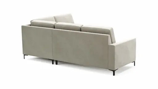 Ecksofa Merlos H - 2,5-Sitzer mit Ecke rechts, Stoff, Natur