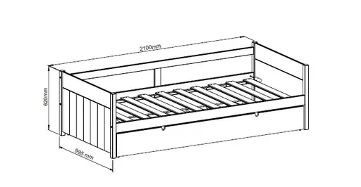 Kojenbett - Liegeflächen ca. 90x200 cm, Weiß
