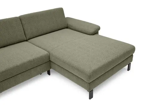 Ecksofa CALM MOVE - 2,5-Sitzer, Ecke rechts inkl Schlaffunktion, Microfaser, Creme