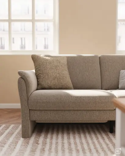 Sofa Gomera - 3-Sitzer, Stoff, Graubeige