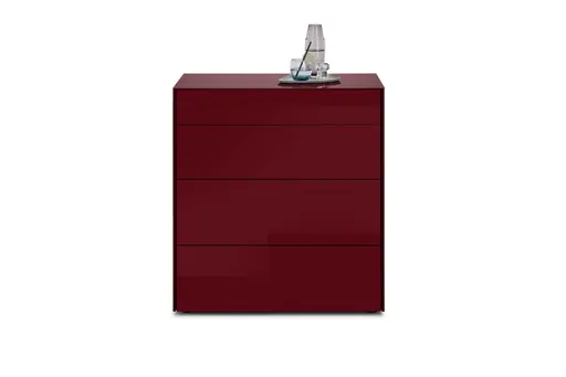 Kommode - B ca. 82 cm, Bordeauxrot