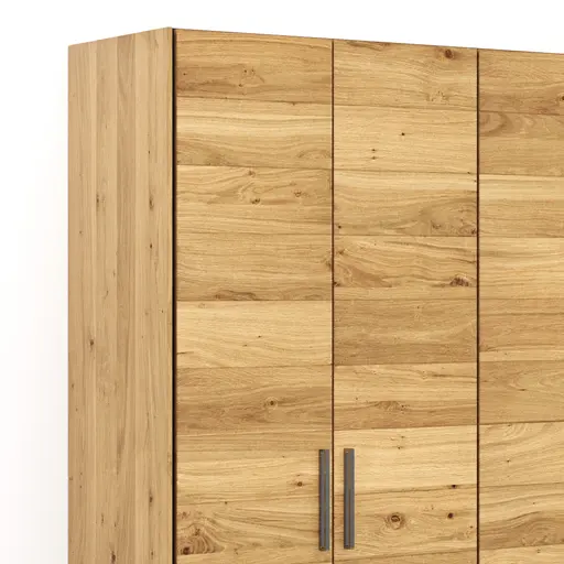 Drehtürenschrank Colorado - B. ca. 307 cm, Wildeichefurnier natur