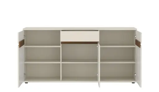 Sideboard - B ca. 180 cm, Kaschmir, Nussbaum Nachbildung