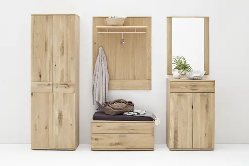 Garderobe - Balkeneiche teilmassiv