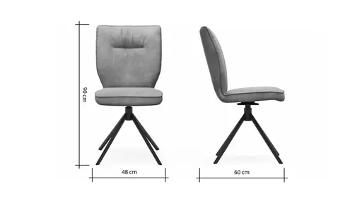 Stuhl Westmore - drehbar, Stoff, Anthrazit
