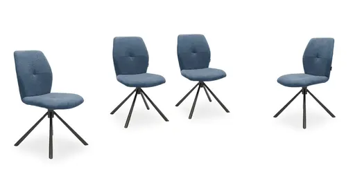 Stuhl MANOA - drehbar, Stoff, Petrol