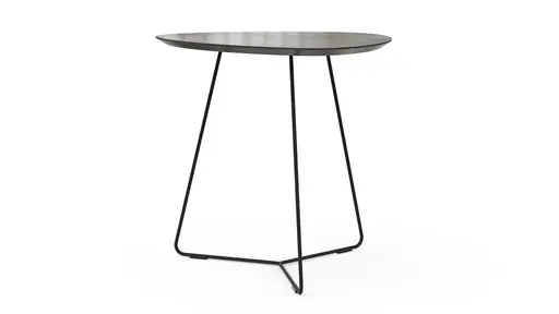 Ecktisch Fano - LBH ca. 59x50x55 cm, HPL Laminat, Graubraun