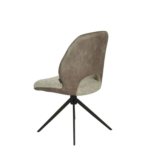 Stuhl MAILE - drehbar, Stoff, Braun