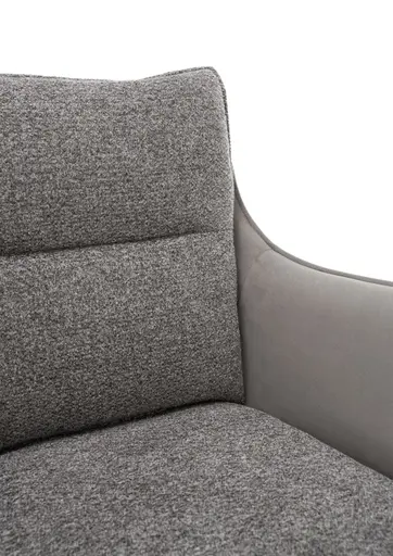 Armlehnstuhl MANDY - drehbar, Stoff, Graubeige