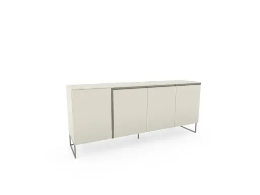 Sideboard Venzone - BHT ca. 216x95x52 cm, Lack, Hellgrau