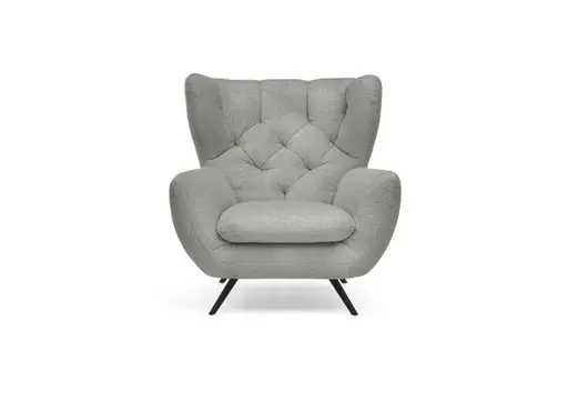 Sessel CHIRA - Stoff, Hellgrau