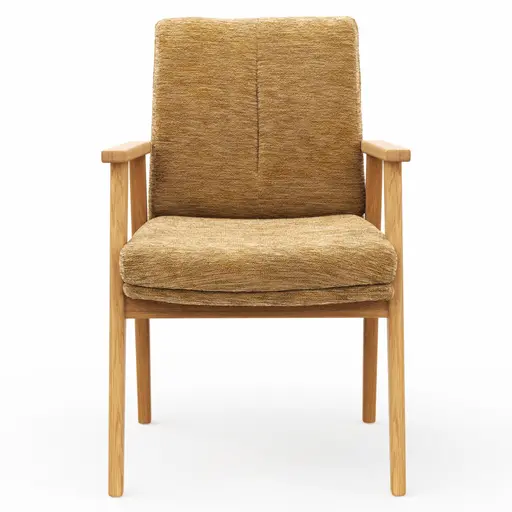 Armlehnstuhl Flore 2 - Stoff, Curry